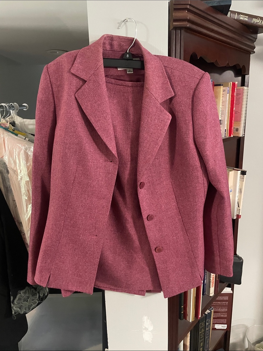 Le Suit Women's Blazer Jacket - Roseberry Pink
